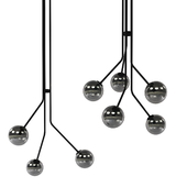 Beacon  Lucci Decor Orion 5 and 3 set Light Pendant in Black Smoke