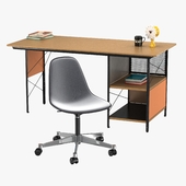 Vitra Eames plastic chair and edu desk unit