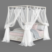 RH CALLUM PLATFORM CANOPY WITH HEADBOARD
