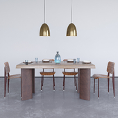 Wooden dining table
