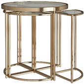 Arpeggio Gold Side Table Set