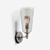 Henry Wall Mounted Single Arm Sconce with Glass Shade