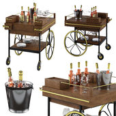 Retro modern bar cart