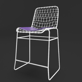 crate and barrel tig bar stool white