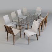 Dining Set Porada - Alfred Table and Aisha Chair