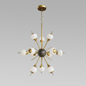 White Glass Globes Sputnik Chandelier