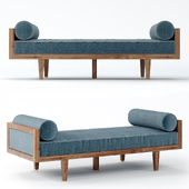 West Elm Wood Frame Tufted Daybed