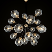 RH Bistro Globe Clear Glass Burst Chandelier