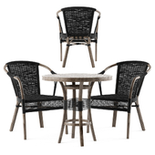 Dining table and chair