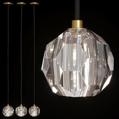 Restoration Hardware BOULE DE CRISTAL CORD PENDANT brass