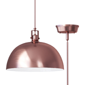 Southlake 1 Light Bowl Pendant lamp brushed cuper