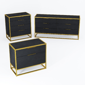 Crate and Barrel Oxford Black Chest, Dresser, File Cabinet