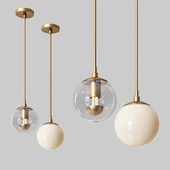 Modo Mono Pendant Brass & Clear Glass