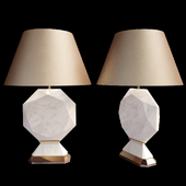 Octagon Form Rock Crystal Quartz Lamp