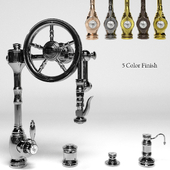 The Wheel Pulldown Faucet 4pc. Suite Waterstone