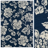 Carpet Momeni Baja Floral Rug Blue