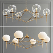 Rowan Milk & Clear Glass Chandelier