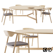 Mawari Table by De Padova and Leva Chair by Mattiazzi