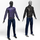 Мужская куртка полиамид black/purple