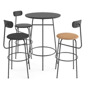 Afteroom bar chair + table by MENU