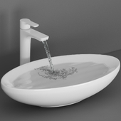 Ceramic Wash Basin With Falling Water