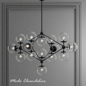 Modo Chandelier Black and White Glass 15 21 Globes designed