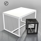 Arhpole chair & table