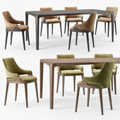 Potocco Velis chair Eiles table