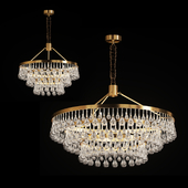 Designer chandelier with glass drops decor IMOLA