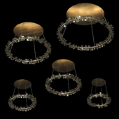 Set of chandeliers with round plates