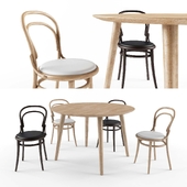 Cafe chair with Malmo 707 table by TON