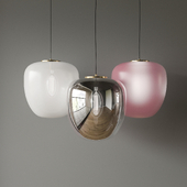 Hubsch pendant lamp glass rosebrass whitebrass smokebrass