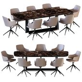 Dragon Keramik Table Wendy Chair by Cattelan Italia