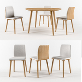 Chair Malmo 313 with Table Malmo 707 By TON