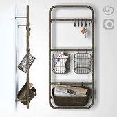 Anthropologie Iron Entryway Shelf Set