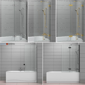 Bath and shower curtains Radaway and Villeroy & Boch set 76