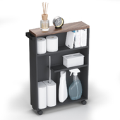 Rolling Slim Bathroom Cart With Handle YAMAZAKI
