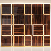 Zebrano decorative wall panel with backlight