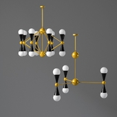 Sputnik Modern Liner/Sphere Chandelier