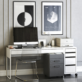 IKEA workplace set with TOBIAS chair, IDASEN drawer unit and MICKE table