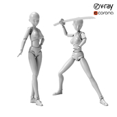 SHFiguarts SHF Body chan DX - standing and Katana fighting