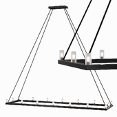 Restoration Hardware RENNES LINEAR CHANDELIER 60 Black