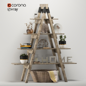 Rustic Ladder Bookshelf
