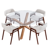 Savis chair and Trina Dining Table by Article