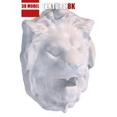 Plaster head of a lion 127