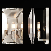 Restoration Hardware HARLOW CRYSTAL SCONCE Nickel