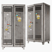 Metal locker gray