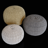 Wicker ottomans