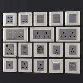 Schneider zencelo switches & sockets Silver satin