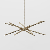 Worlds Away Luisa Chandelier - Brass